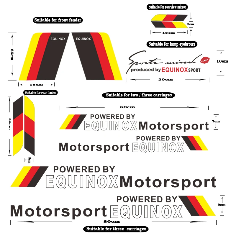 

For Chevrolet Equinox special car sticker Newest Auto parts Funny personality Decorative decals Vinyl Decal Car Styling