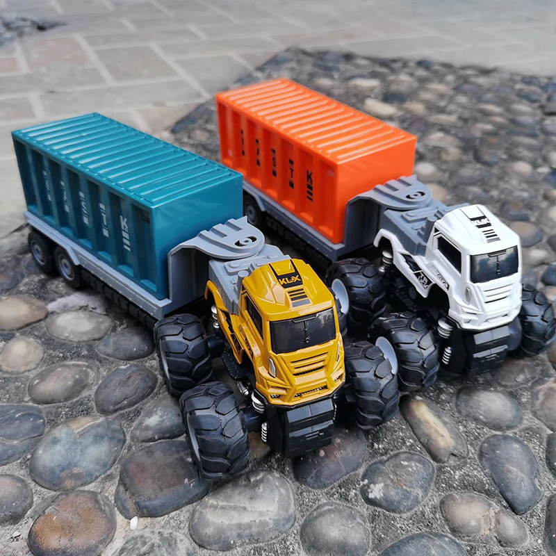 Figuras de acci&oacute;n de coche de transporte de Tractor de aleaci&oacute;n para ni&ntilde;os, juguetes educativos de aprendizaje temprano para ni&ntilde;os, regalo de cumplea&ntilde;os y Navidad-4