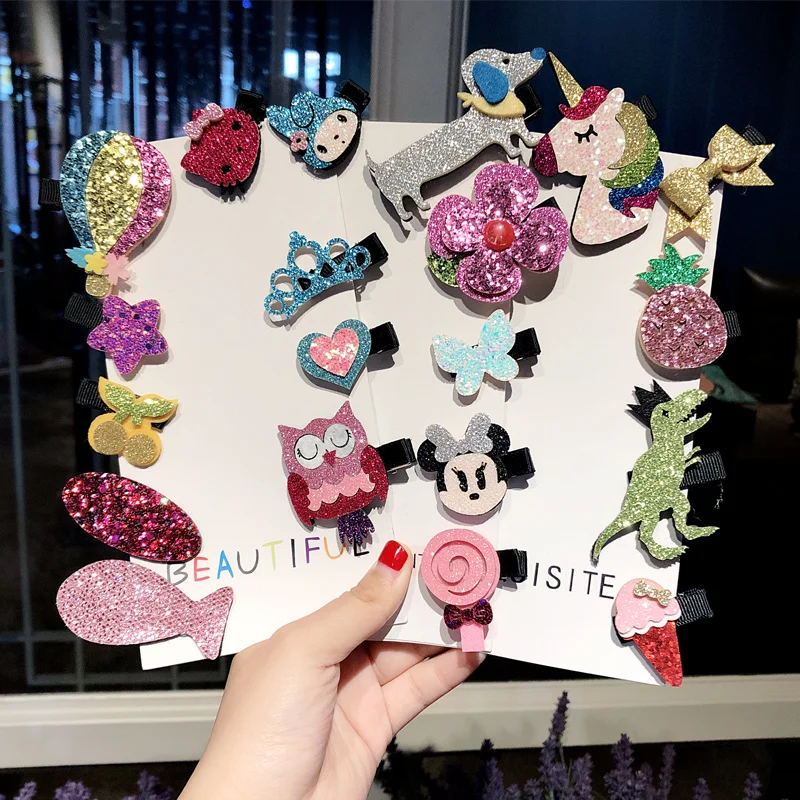 Набор JINJIAN милые заколки для волос с мультяшным единорогом совой девочек