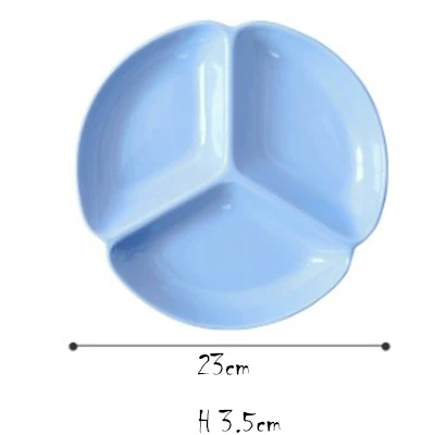 plate-9 inch blue Японский разделенный поднос разделенная тарелка для завтрака для обеда ужина Heatable керамическая тарелка для домашнего отеля ресторана шуол - Цвет: plate-9 inch blue