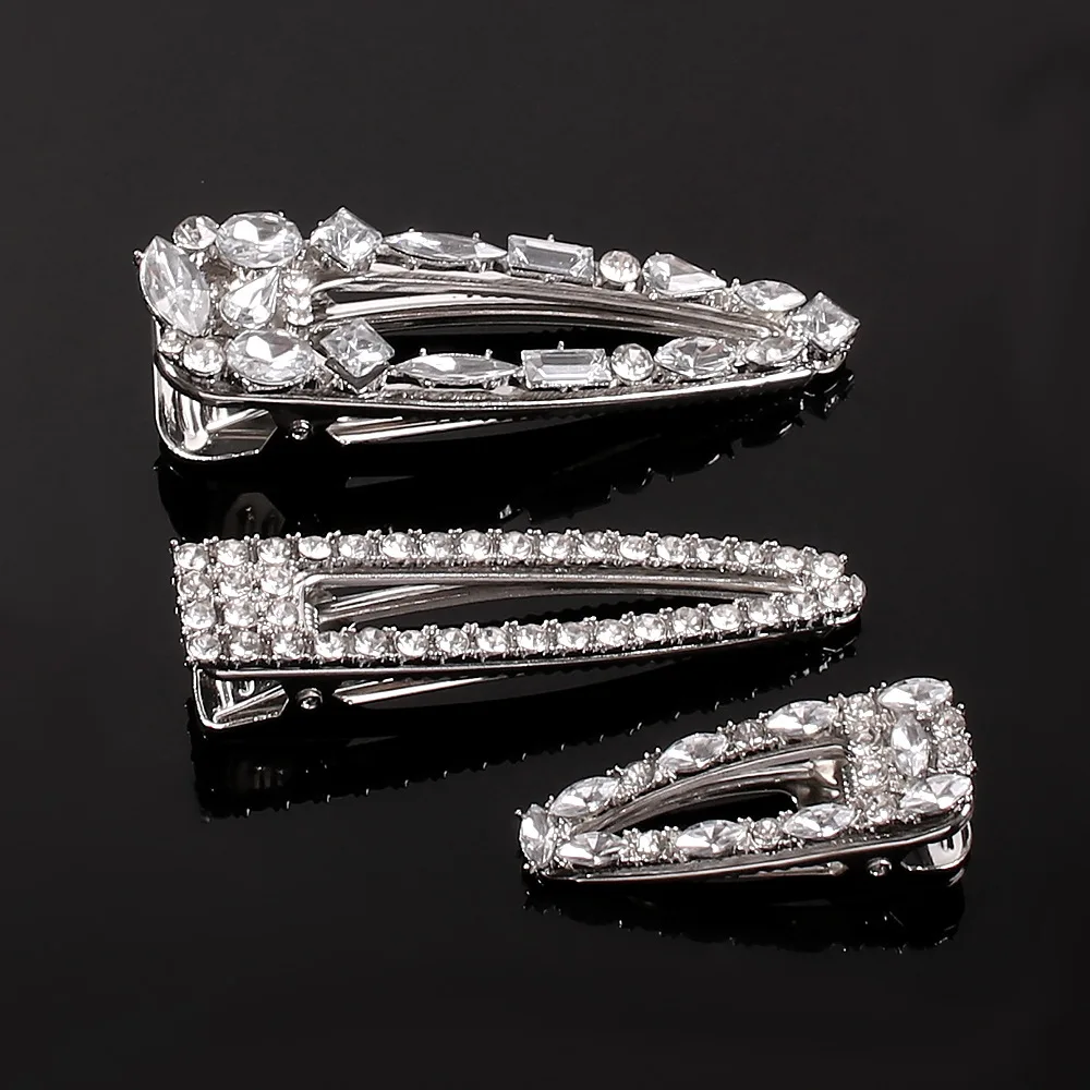 Модные блестящие стразы хрустальные шпильки для волос кубический цирконий