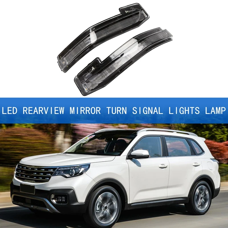

Car Left & Right LED Rearview Mirror Turn Signal Lights Lamp Car-Styling for Kia Sportage 2018-2019