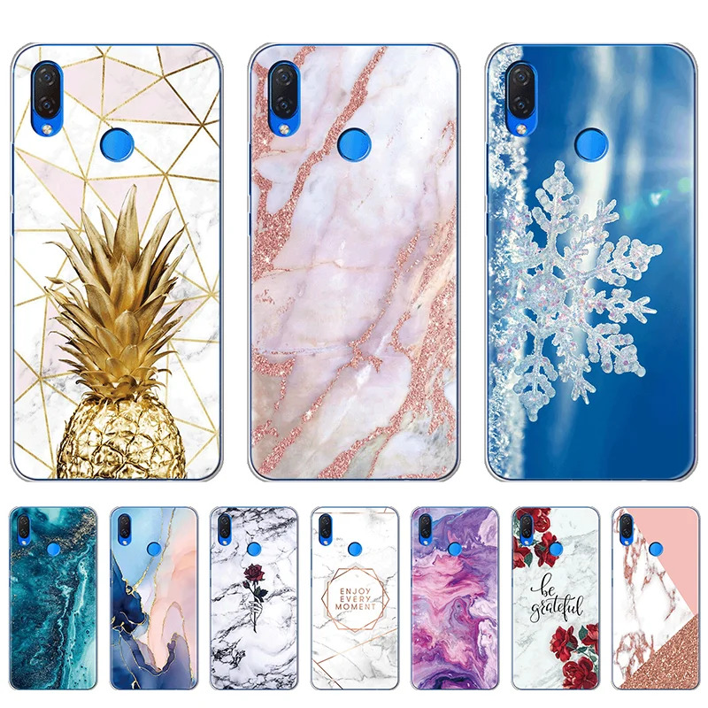 Чехол для Huawei Nova 3 чехол NOVA 3i 3e задняя крышка из ТПУ i роскошный мраморный Мягкий