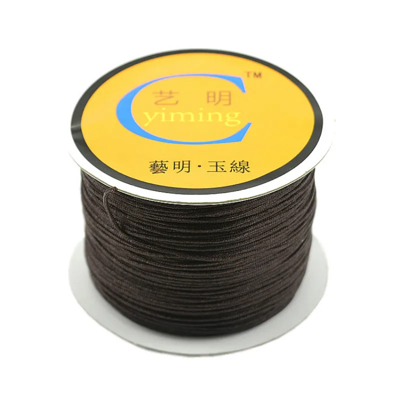 Ручная работа 80 м X 1 мм разноцветные нитки китайский узел шнур нейлоновый макраме