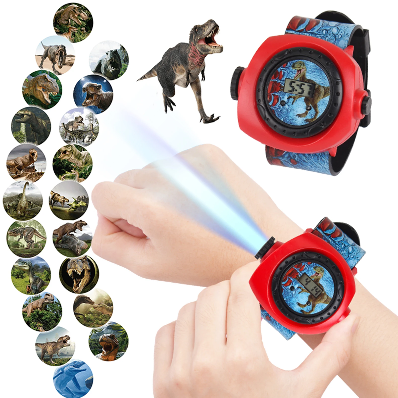

Kids Dinosaur Shark Watch Projector Night Learning Toy Flashlight Sleeping History Education Model Torch Flashlight Toys Gift