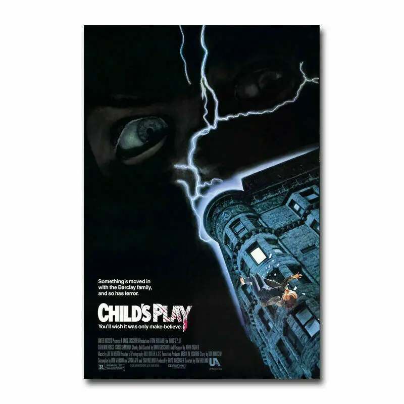 

Childs Play Horror Movie 2019 Chucky 2 Wall Sticker Silk Poster Art Light Canvas Home Decoration