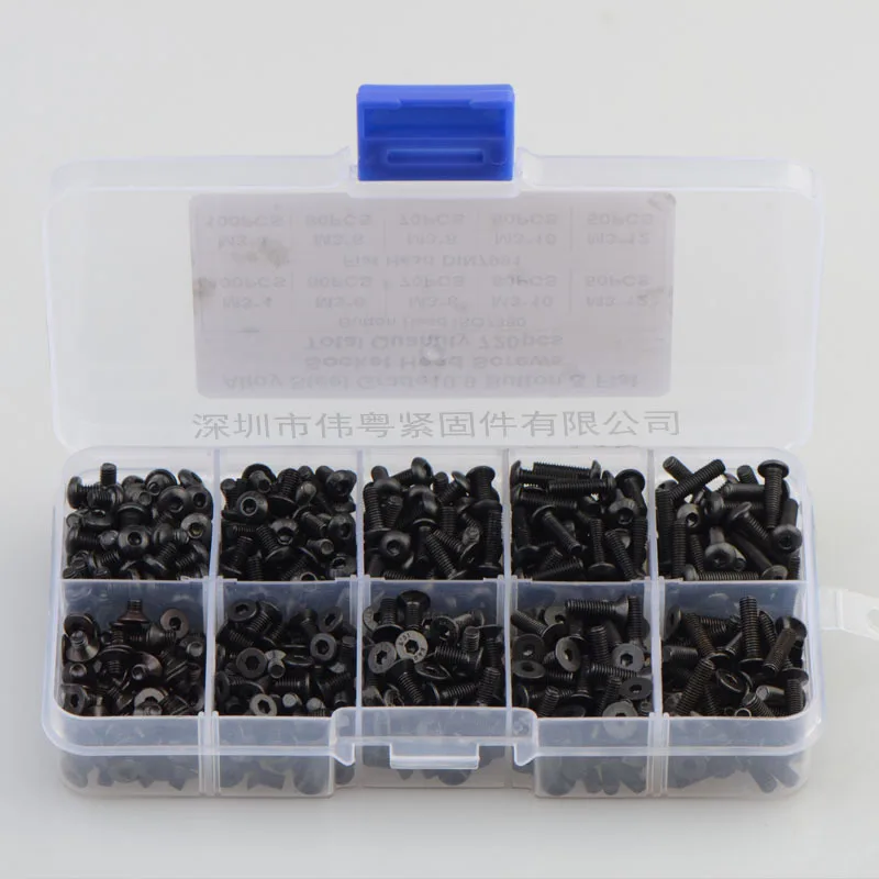 Винты с потайной головкой и шестигранной из углеродистой стали высокопрочные