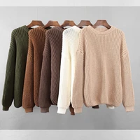 2021 loose spring autumn sweater women new korean elegant knitted look thin warm female pullovers fashion solid tops