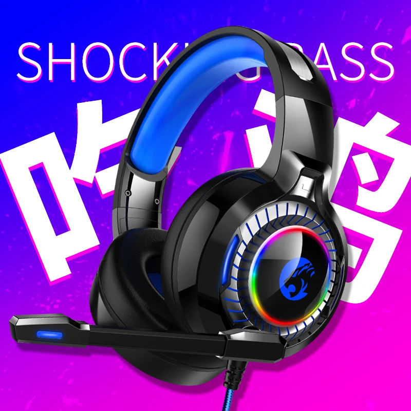 

Wired Gaming Headsets Gamer Headphones 7.1 Surround Stereo Noise Reduction RGB Light E-Sports With Mic For Tablet XBox PS4 PC