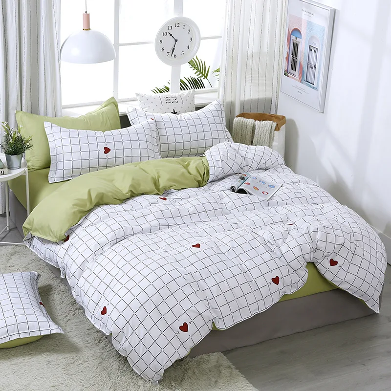 Классический Комплект постельного белья розовый клубника постельное белье