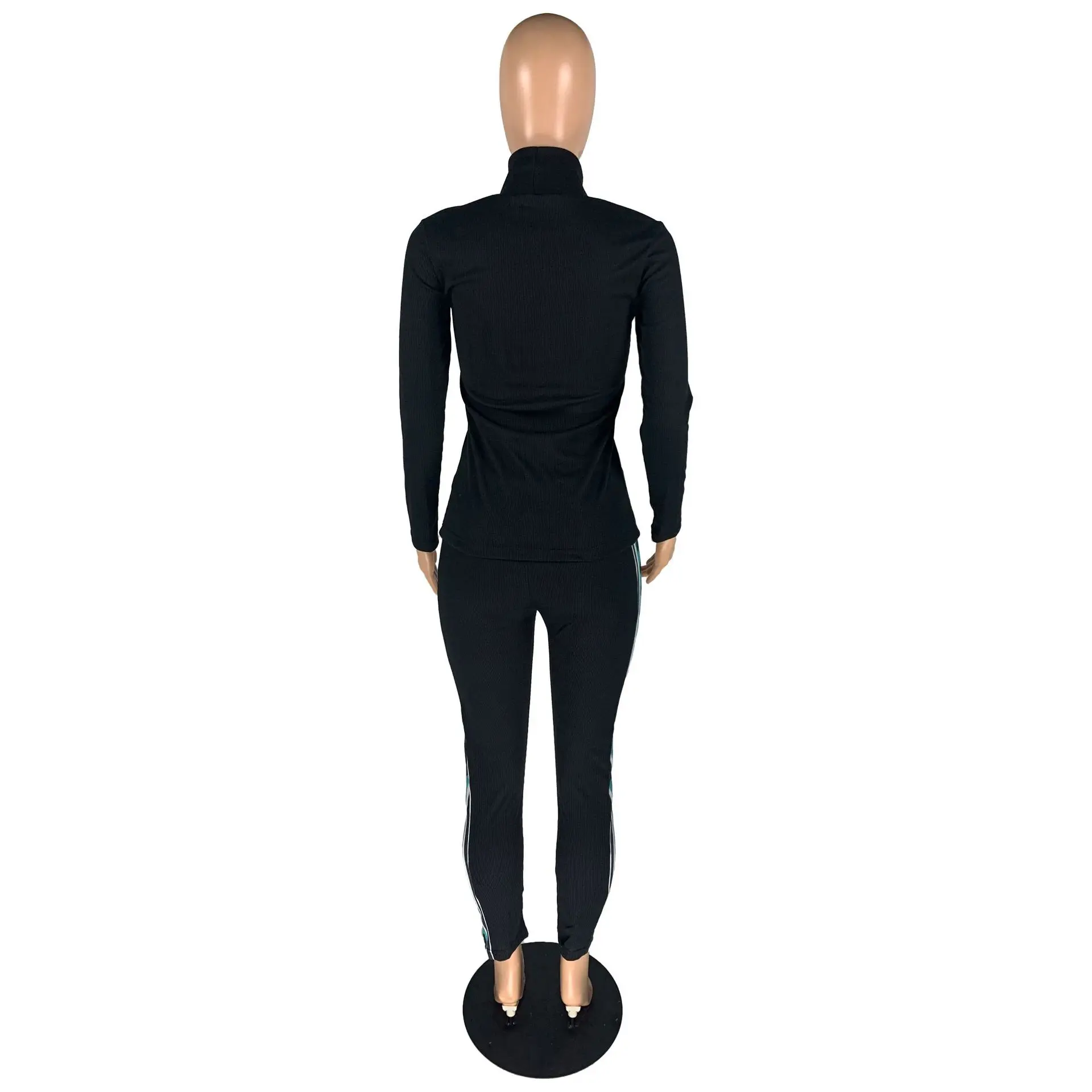 

Rib Knitted Two Piece Set Women Fall Tracksuit Autumn Spring Casual Long Sleeve Top and Pants Suit Outfits Tracksuits