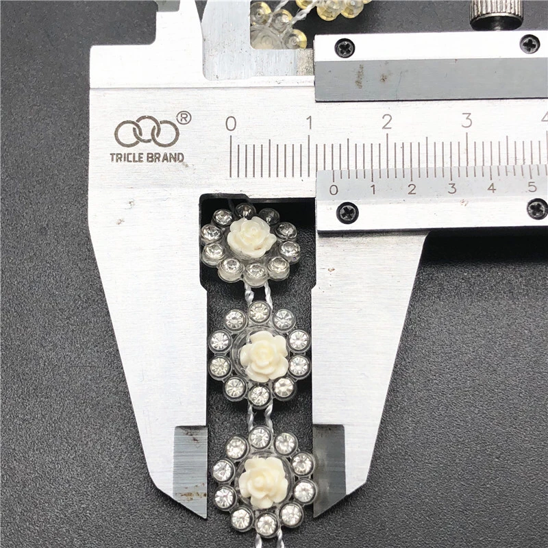 sun flower 1Y/bag Ivory ABS Imitation Pearl Beads Rhinestone Chain Trim For DIY Wedding Party Decoration Craft Accessories | Дом и сад