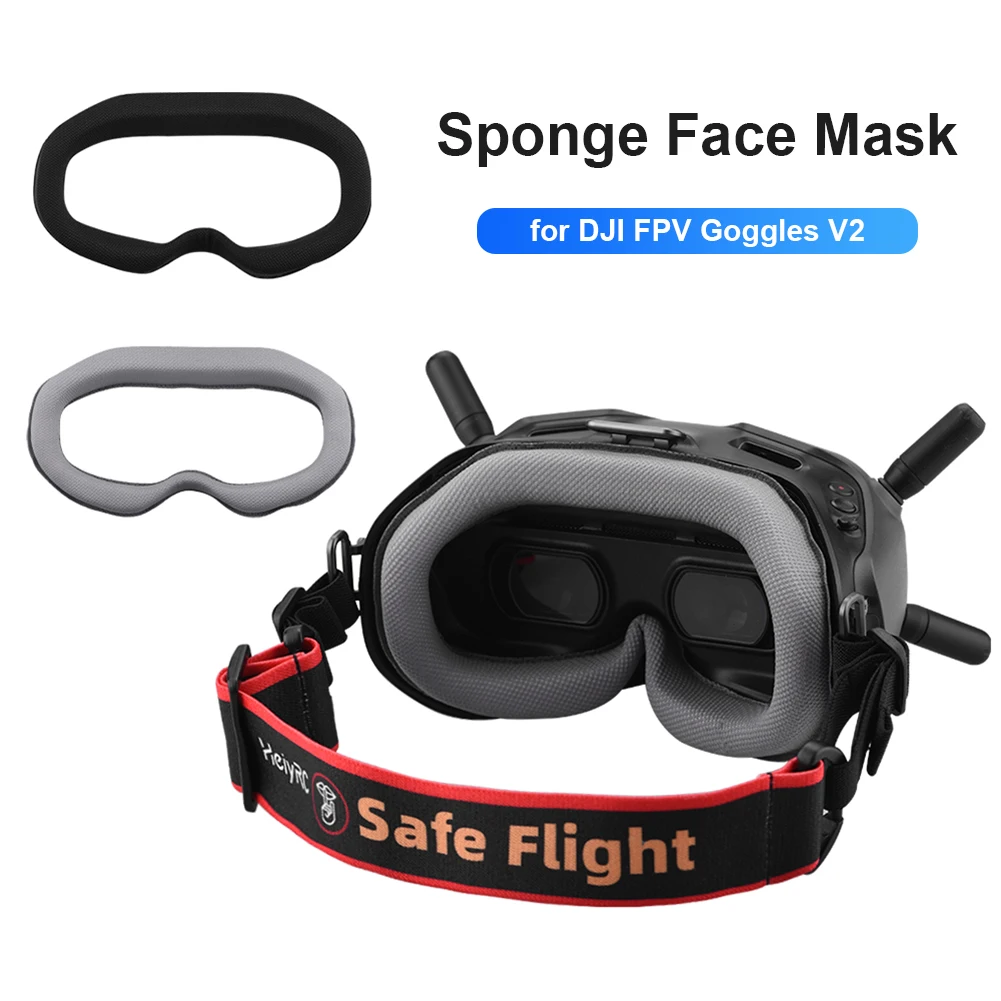 

Drone Goggles Face Plate Replacement Kit for DJI FPV Goggles V2 Face Mask Cover Drone Flight Glasses Sponge Foam Eye Pads
