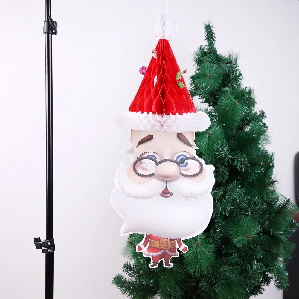 3 шт. оберточная Бумага Рождественская елка Санта Клаус сотовые шары висячие DIY