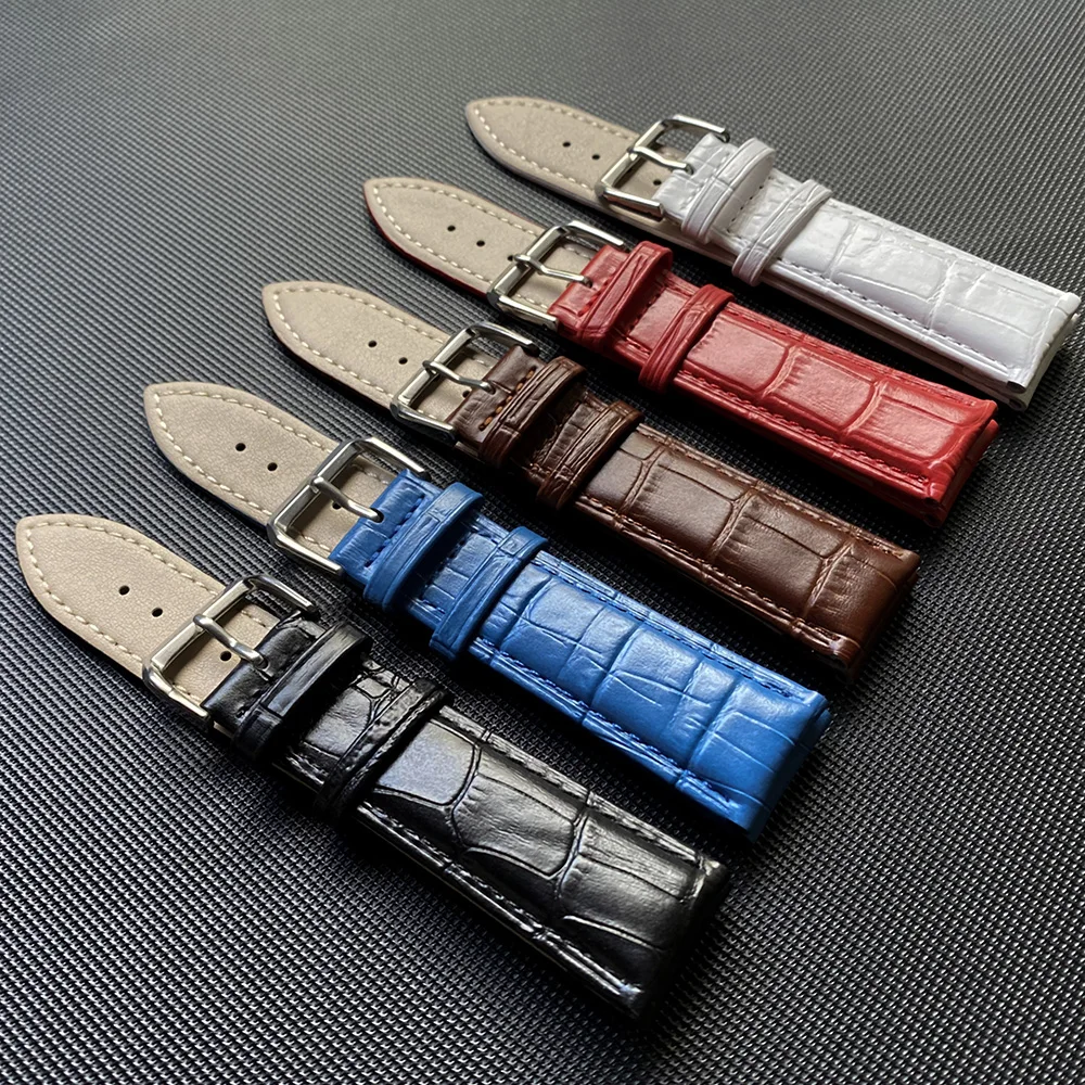 

14/16/18/19/20/21/22/24mm Band Genuine Leather Watchbands for Women/Men's Watch Strap Bracelet Universal for Tissot 1853 Seiko