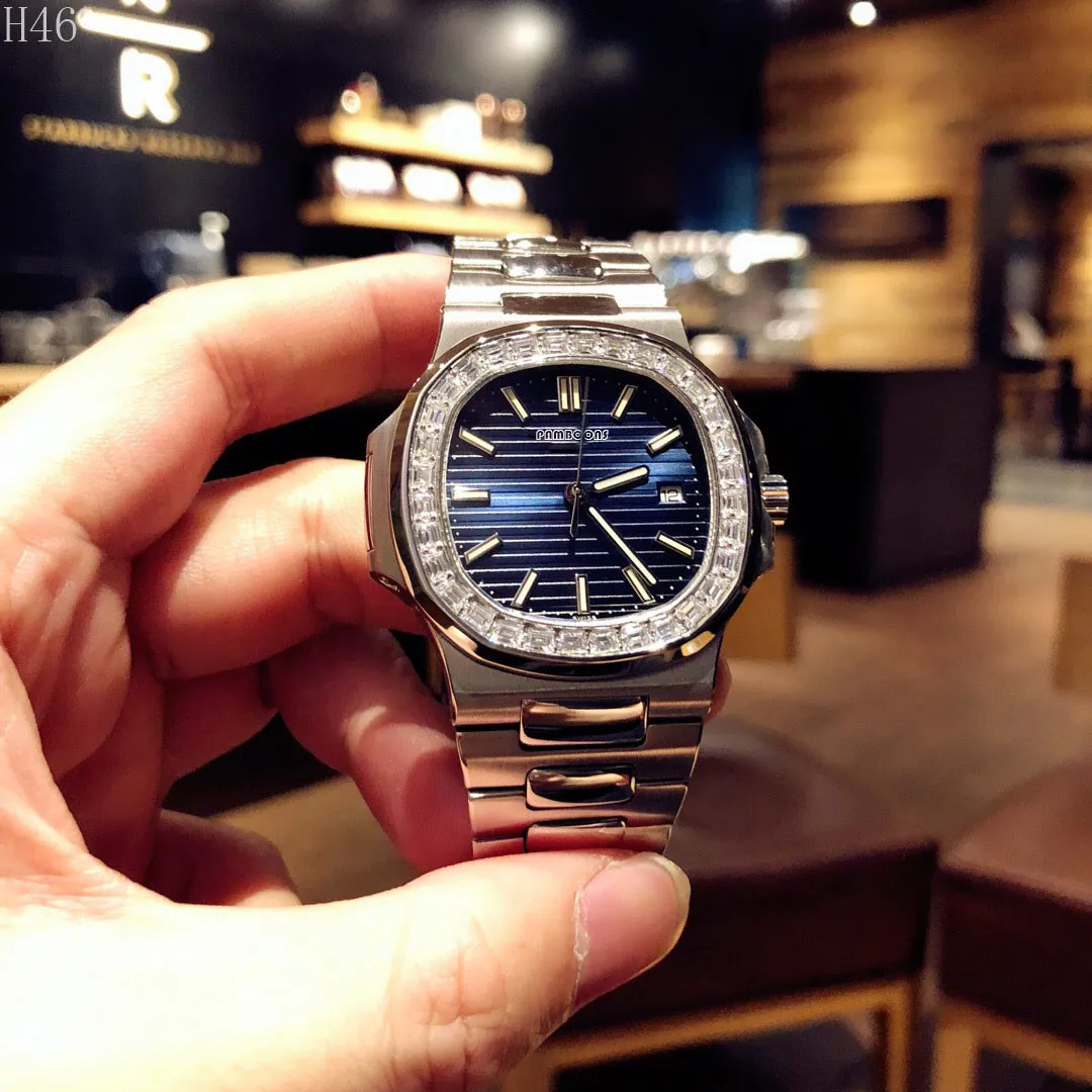 Часы мужские классические автоматические водонепроницаемые из нержавеющей