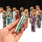 Стеклянная бутылка для желаний из натурального хрусталя и камня, 21 вид, восстанавливающая бутылка на удачу для дрифтинга, украшение для аквариума, гравий, подарок