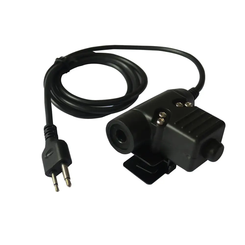 Tactical headset adapter U94 Ptt Airsoft military headset, suitable for Kenwood/Motorola 2/Motorola/ICOM/Midland/Phone
