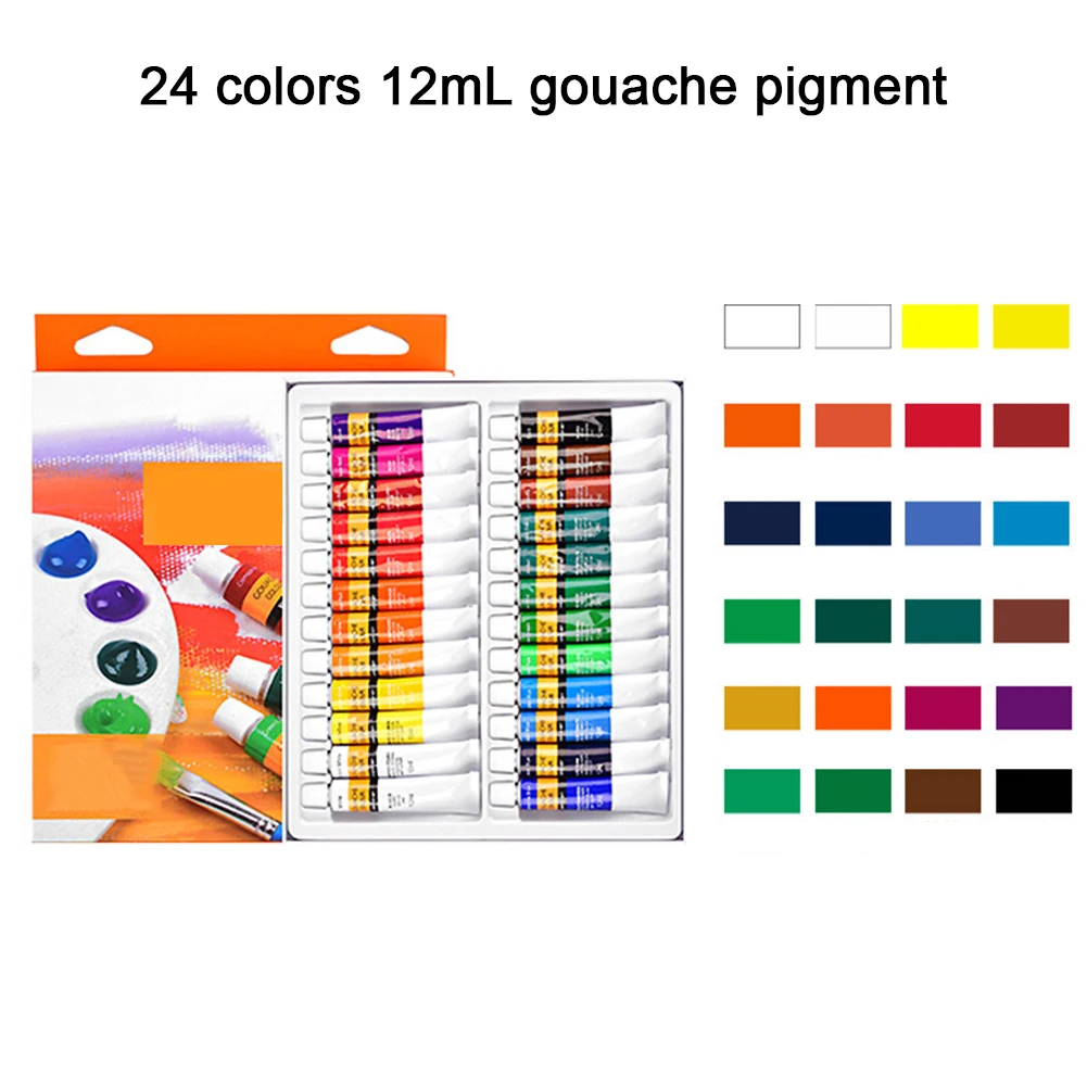 

24 Colors Children Watercolor Paint Set Pure Pigment Water Color 24-Color Paints Kit For Children Students