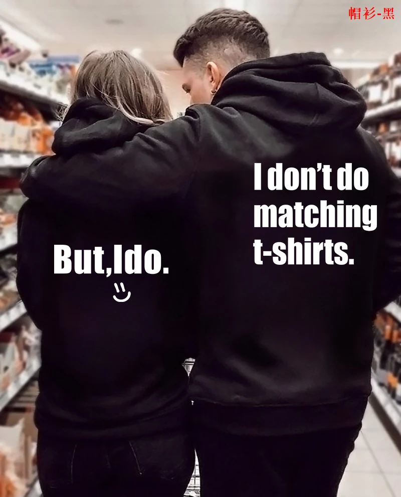 Funny Couples Matching Letter Printing Sweatshirt Women Sweetshirts Gothic Couple Clothes Woman Hoody Spring Winter Fashion Tops