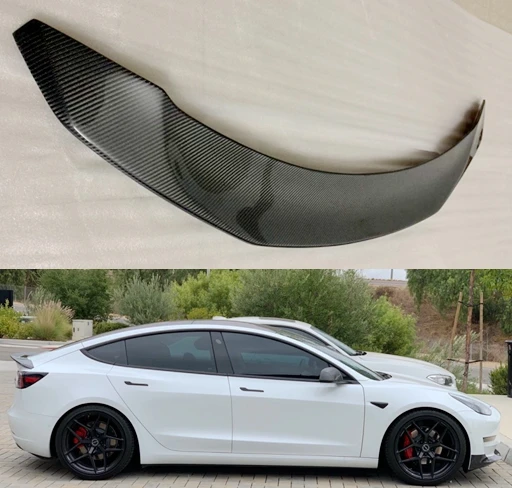 Для Tesla модель 3- задний карбоновый задний Багажник крыло спойлер задний спойлер на крыло, крышу багажник губы крышка багажника автомобиля Стайлинг