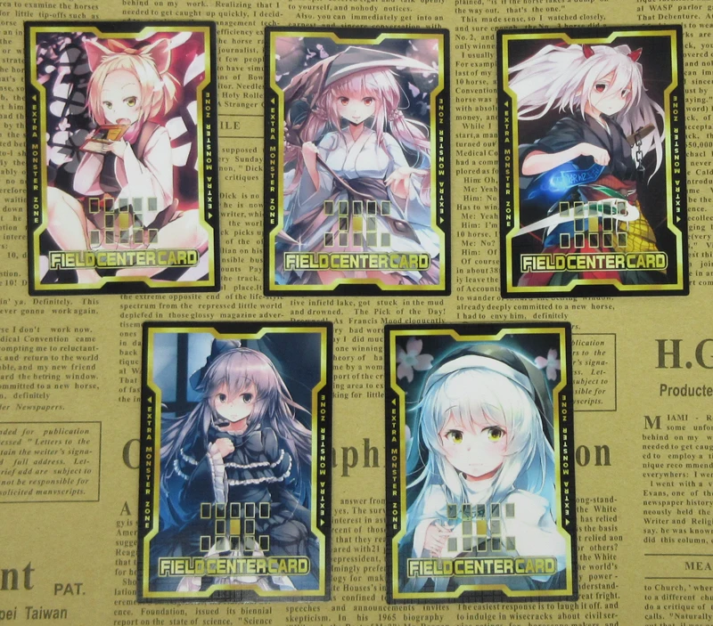 16 шт./компл. Yugioh привидения девушки полуматовые полевые центральные карты