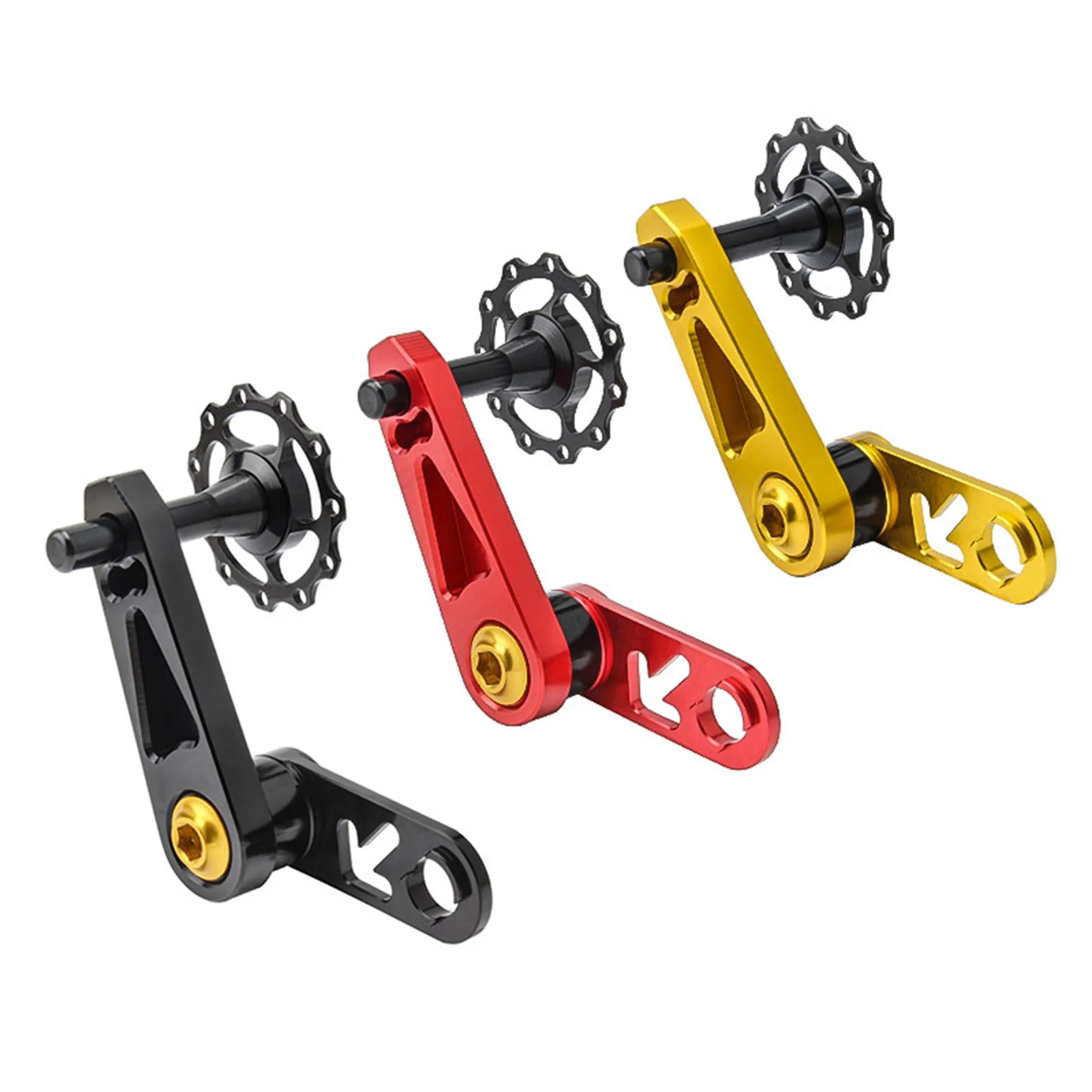 

MUQZI Single speed Folding Bicycle Rear Derailleur Chain Guide Oval Plate Modified Crimping Chain Device To Prevent Chain Fallin