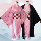 Женский костюм-кимоно из аниме рассекающий демонов