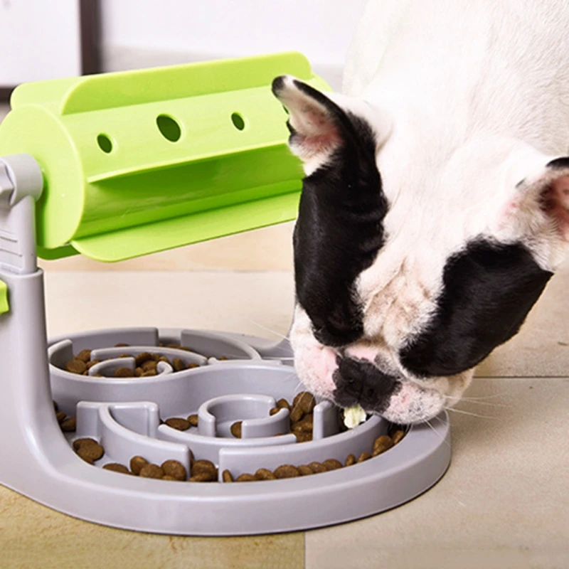 

H051 Pet Dog Puppy Leakage Food Interactive Toy Feeding Dispenser Slow Roller Feeder