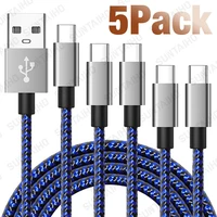 5pack usb type c cable for xiaomi redmi note 10 9s samsung s10 mobile phone fast charging usb c cable type c phone charger cable
