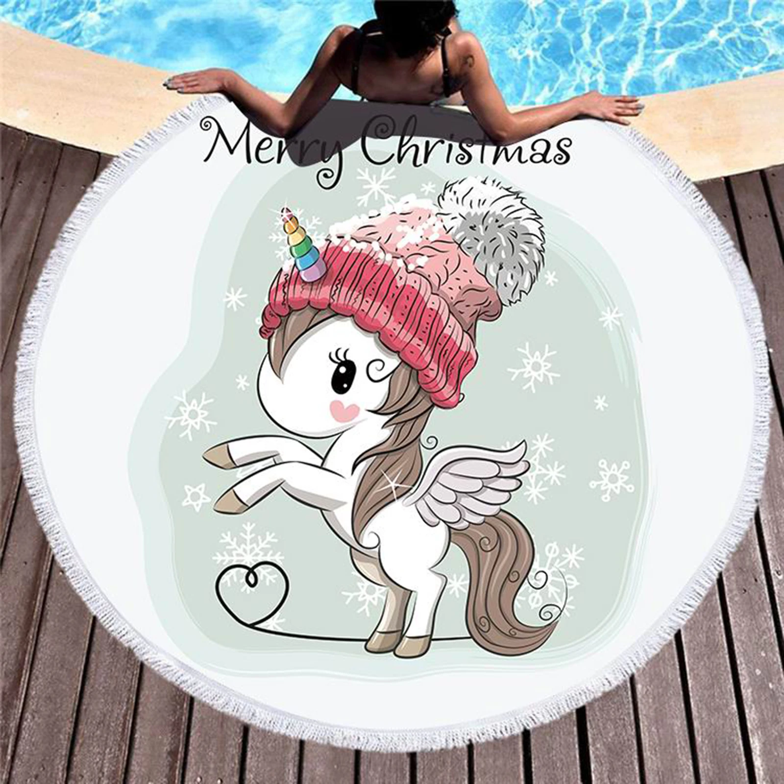 Новый Фламинго круглое пляжное Полотенца напечатанный Гавайи тропические