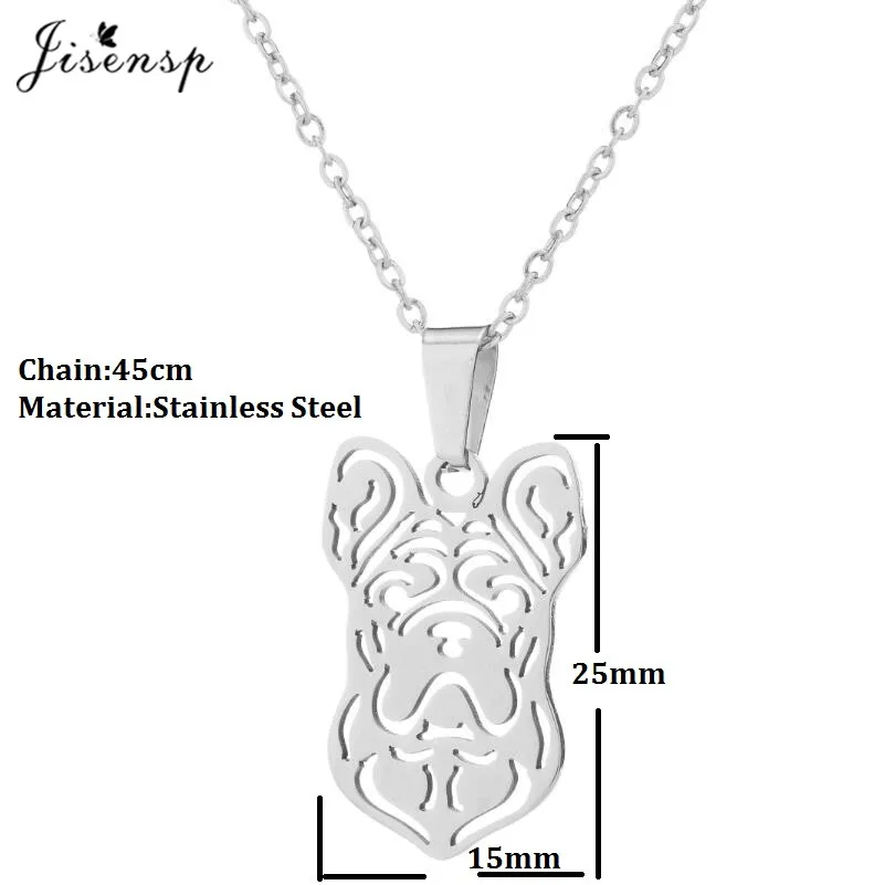 Ожерелье Jisensp из нержавеющей стали с уникальным дизайном ожерелье изящными
