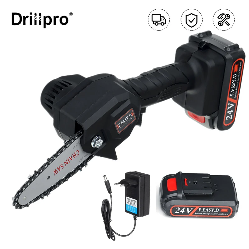 

4 Inch Electric Chain Saw Lithium Battery Mini Pruning One-handed Garden Tool Chain Saws Rechargeable Woodworking Power Tools