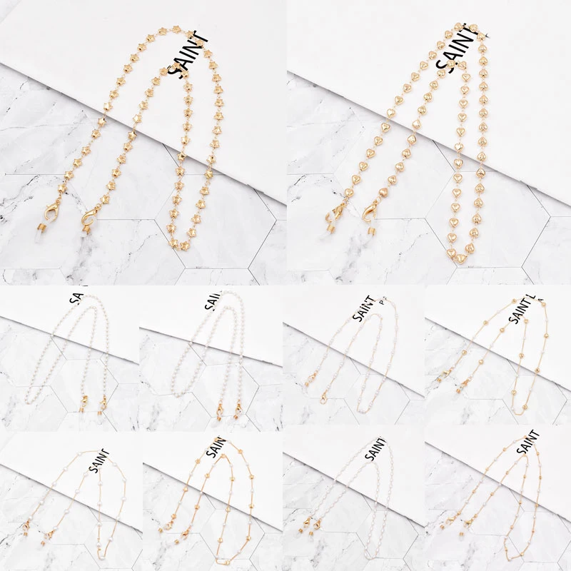

Fashion Eyeglasses Chain Imitation Pearl Beaded Trendy Women Outside Casual Sunglasses Accessory Necklace Gift Mask Hanging Rope