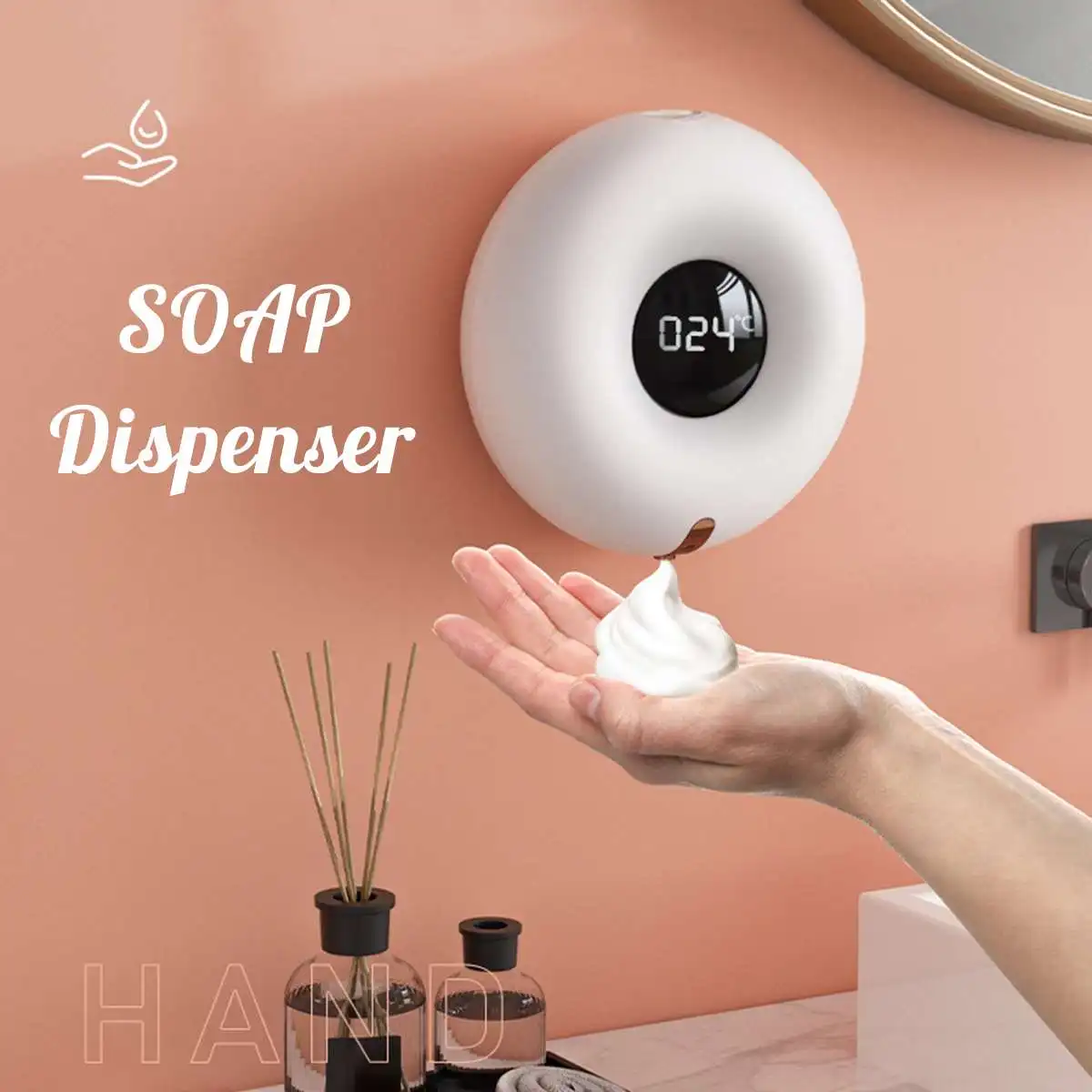 

280ml Touchless Automatic Sensor Foam Soap Dispenser Hand Sanitizer Liquid Fast Foaming Wall Mounted Bathroom Accessories