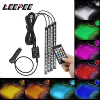 leepee 243648 led atmosphere lamp led strips car decorative lights foot ambient rgb lamp smart automotive accessories interior