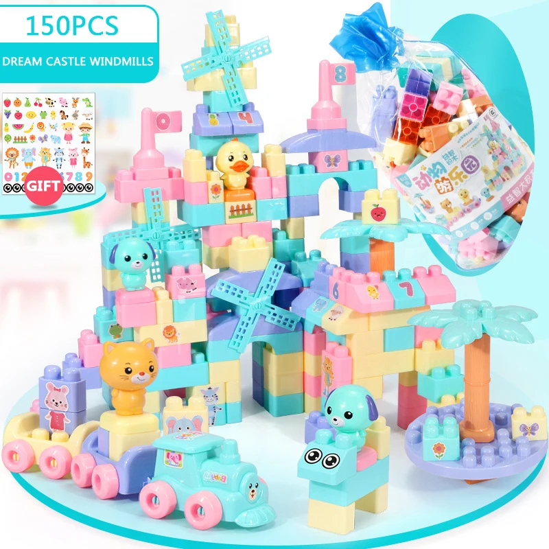150 шт. большой размер Мечта Замок ветряные мельницы строительные блоки