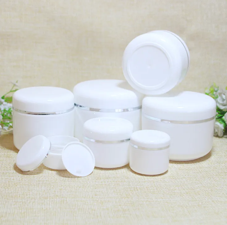 72 шт. 50 г Крем банка белый пластиковый контейнер для макияжа PP образец косметики