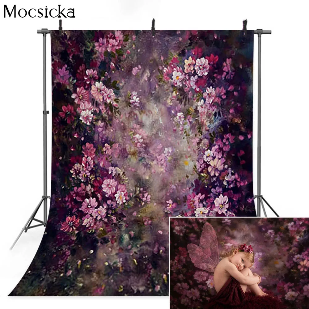 

Цветочная текстура портретный фон для фотосъемки для фотостудии для новорожденных на день рождения портретный фон Свадьба Дети душ фотосе...