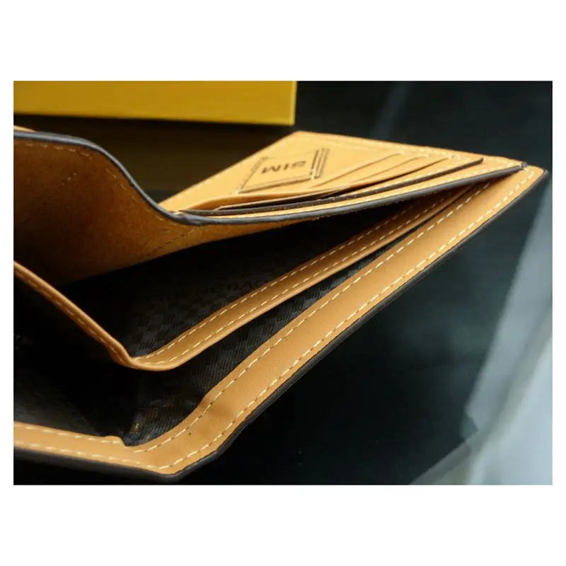 Новинка Мужской Двойной кошелек из натуральной кожи ID кредитная карта держатель