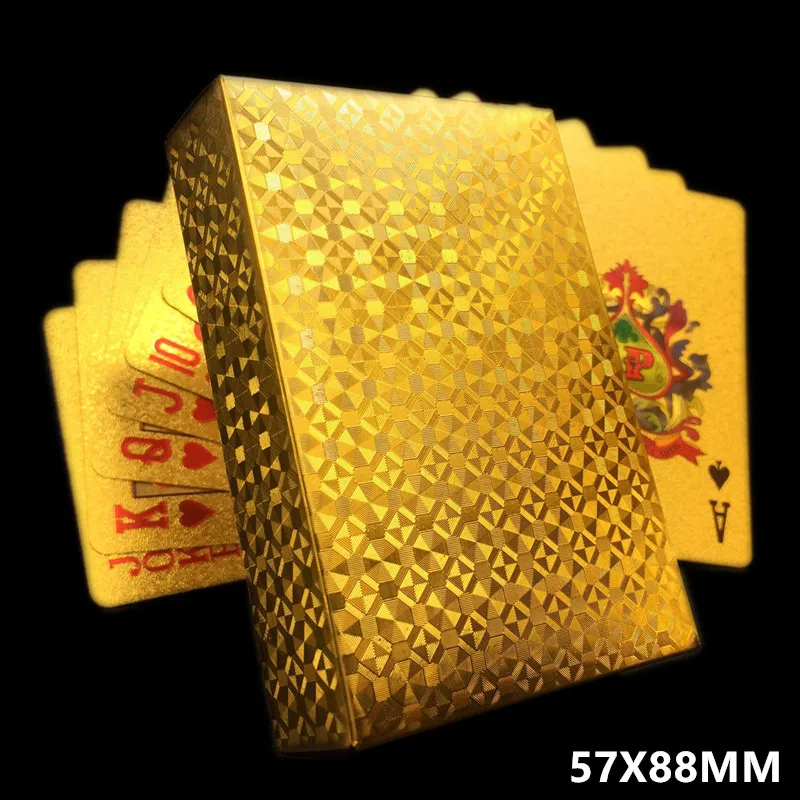 24K золото покер игральные карты Золотая фольга День святого Валентина подарки
