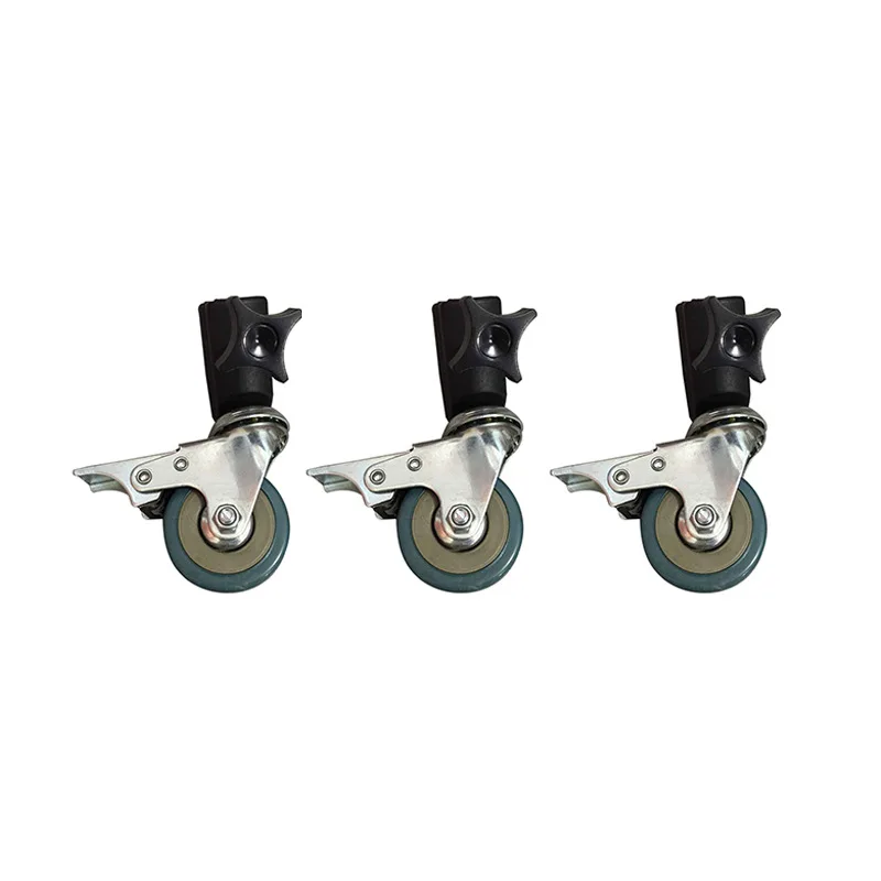 

MOOL 3PCS 22mm Photo Studio Universal Caster Wheel Tripod Pulley Heavy Duty for Light Stands/Studio Boom