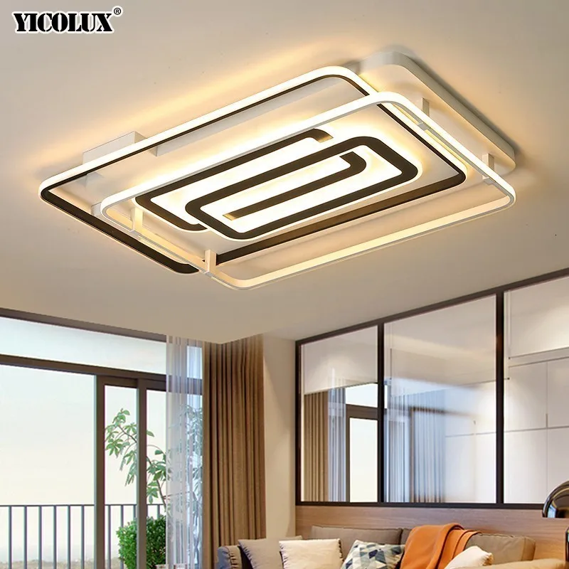 Прямоугольный светодиодный светильник для гостиной спальни затемненный пульт