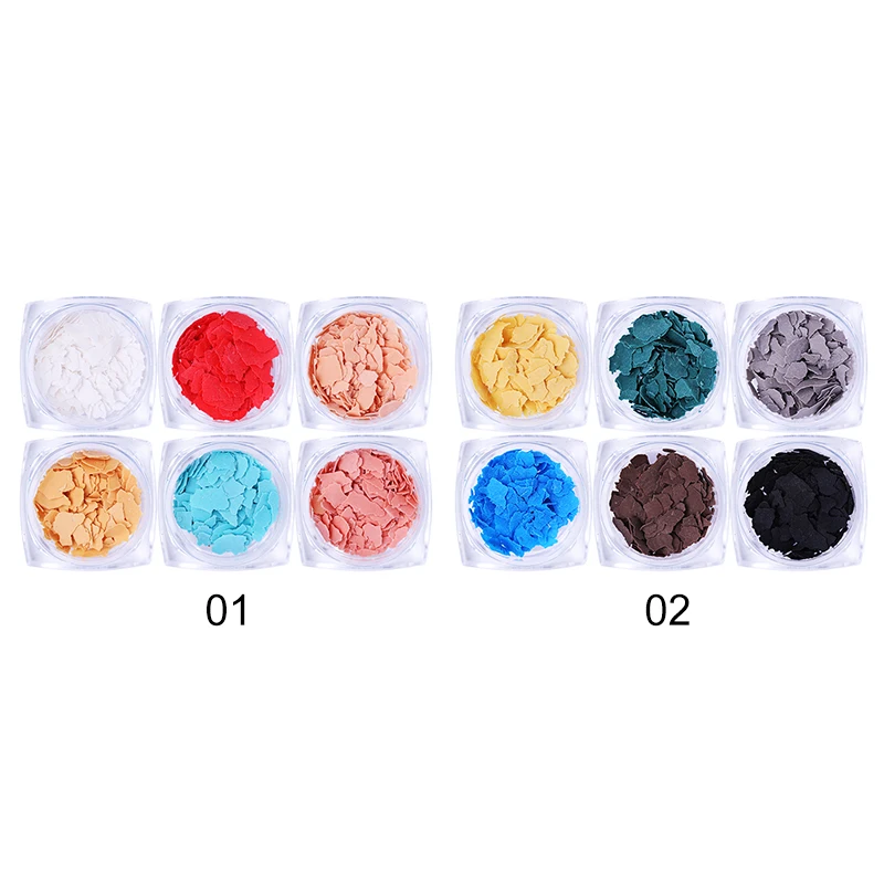 6 коробок/набор неправильный фрагмент метеорита для ногтей МИКАС листы дизайна 3D