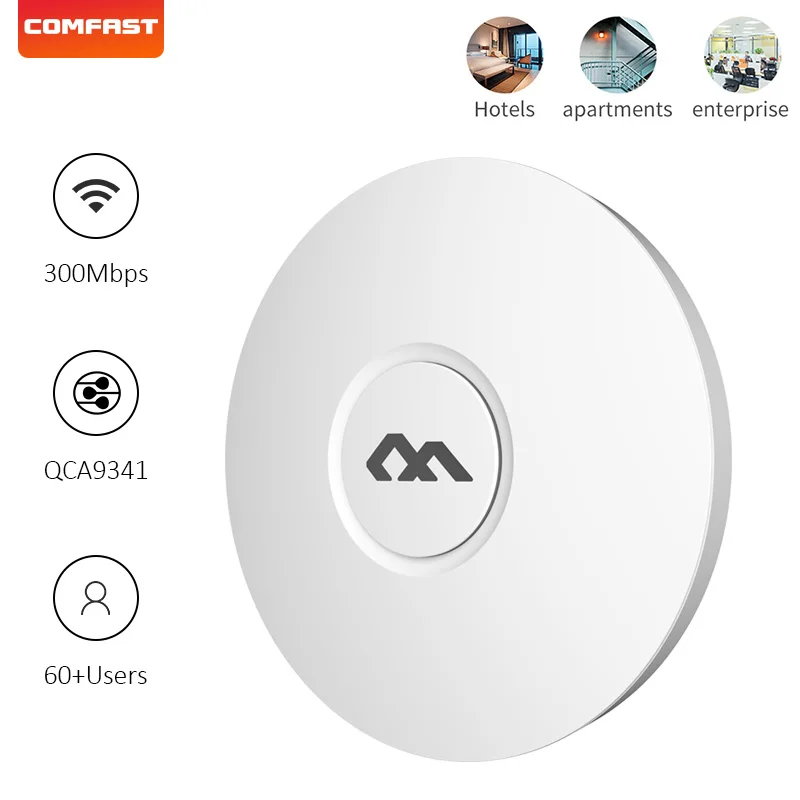 COMFAST 300 м WiFi потолочная Беспроводная AP 802.11b/g/n QCA9531 корпоративная Wifi система 48V POE