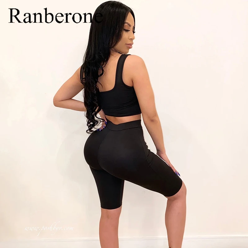 2 Piece Women Set Workout Gym Outfit Sets Sport Suit Fitness Leggings Running Ladies Suit Solid Color Women Bra Black Legging