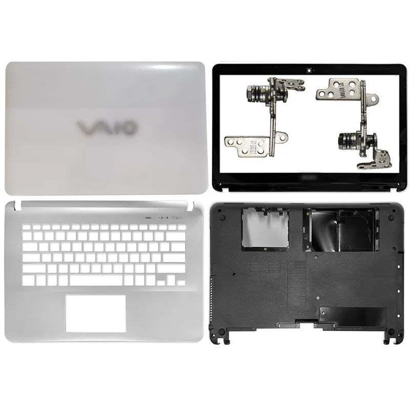 

Laptop LCD Back Cover/Front Bezel/Hinges/Plamrest/Bottom Case No-Touch For Sony SVF142 C29L A26T SVF143 A1QT A1RT A23T 29T 26SCW