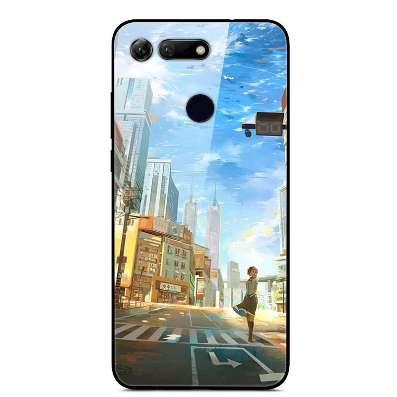 33 Для huawei Honor V20 чехол из стекла модный жесткий чехол для телефона для huawei Honor View 20 чехол View 20 V 20 закаленное мягкое бампер Honorv20 - Цвет: 33