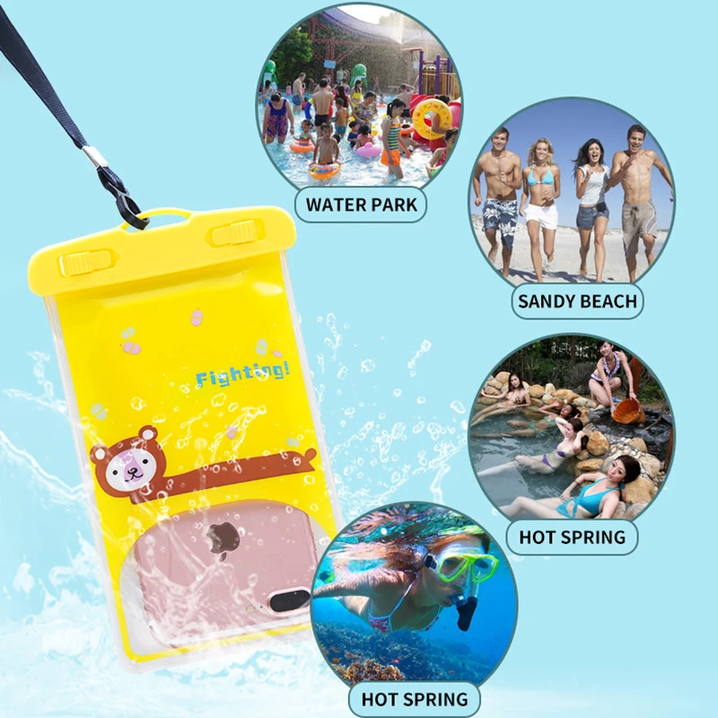 2 шт. универсальный упор для водонепроницаемый мешок мобильный телефон чехол iPhone