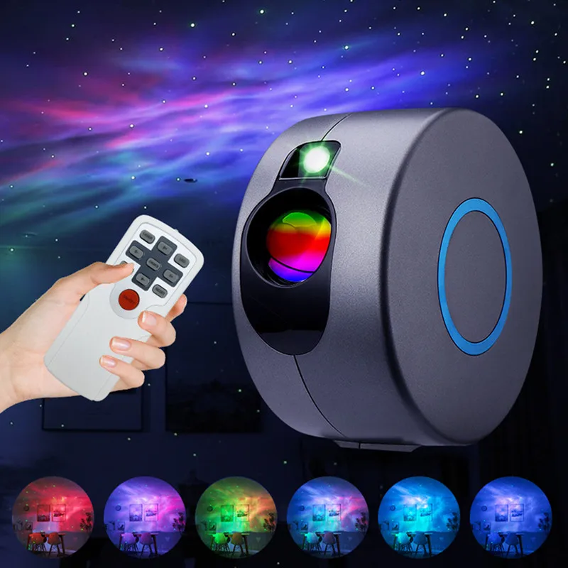 2020 New  Baby Night Lamp Remote Star Galaxy Laser Projector Starry Sky Stage Lighting Effect Bedrooms Kids Room Party Night LED